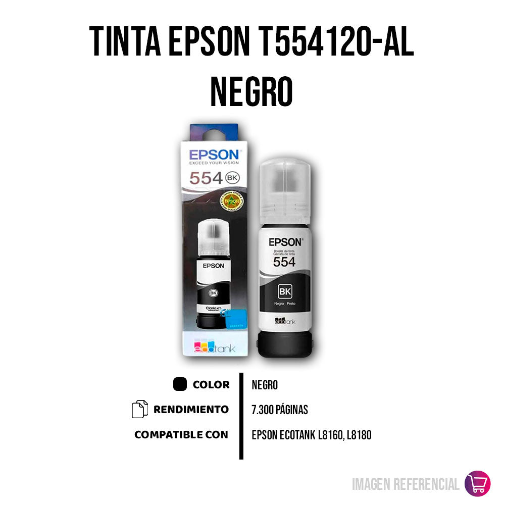 Tinta Epson 554 Negra Pigmentada T554120-AL