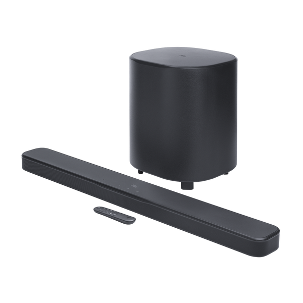 JBL Bar 500MK2 con subwoofer vista principal