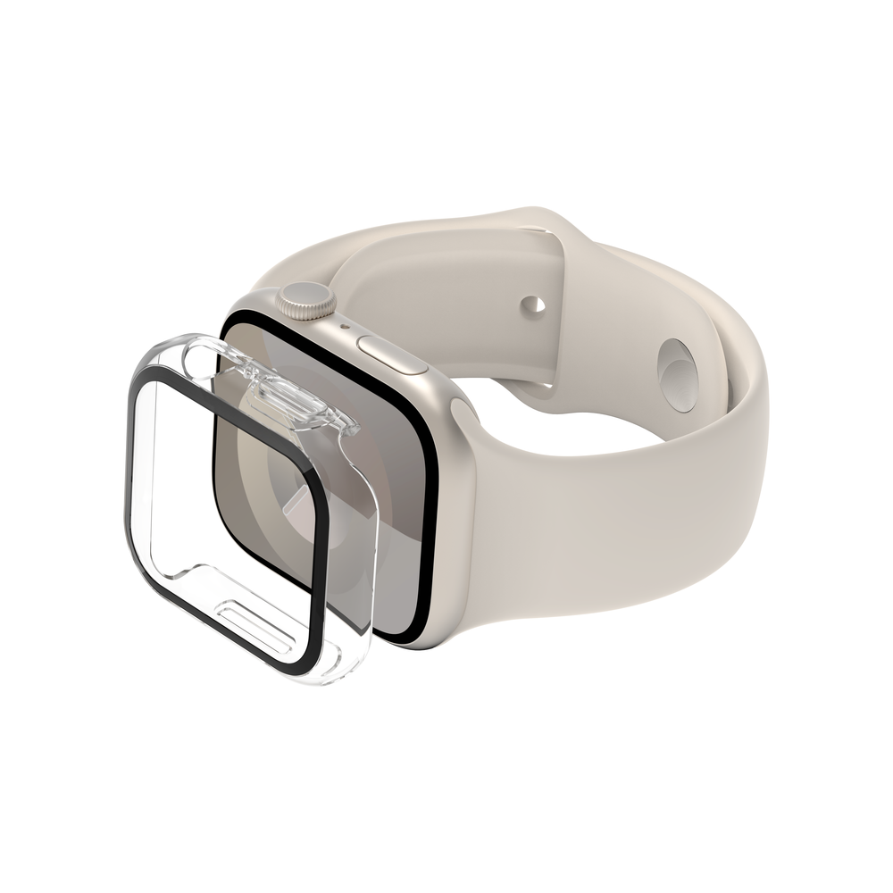 Belkin SCREENFORCE TemperedCurve - Amortiguador para reloj inteligente - protector de pantalla - policarbonato cristal templado (9H) - transparente - para Apple Watch (40 mm 41 mm) Guatemala