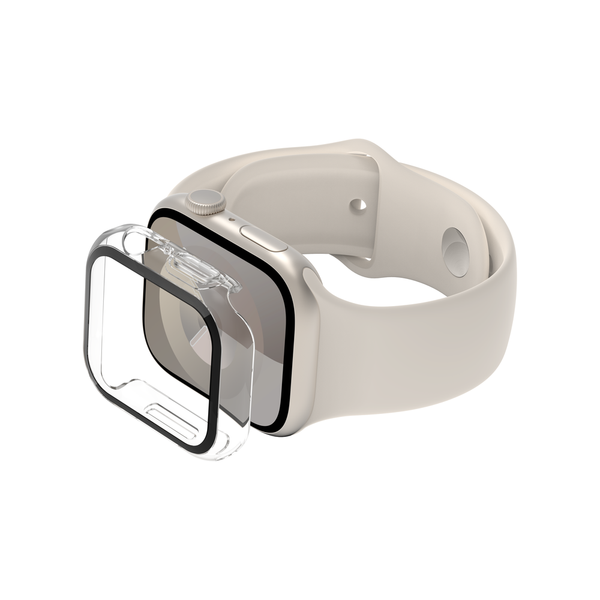 Belkin SCREENFORCE TemperedCurve - Amortiguador para reloj inteligente - protector de pantalla - policarbonato cristal templado (9H) - transparente - para Apple Watch (40 mm 41 mm) Guatemala