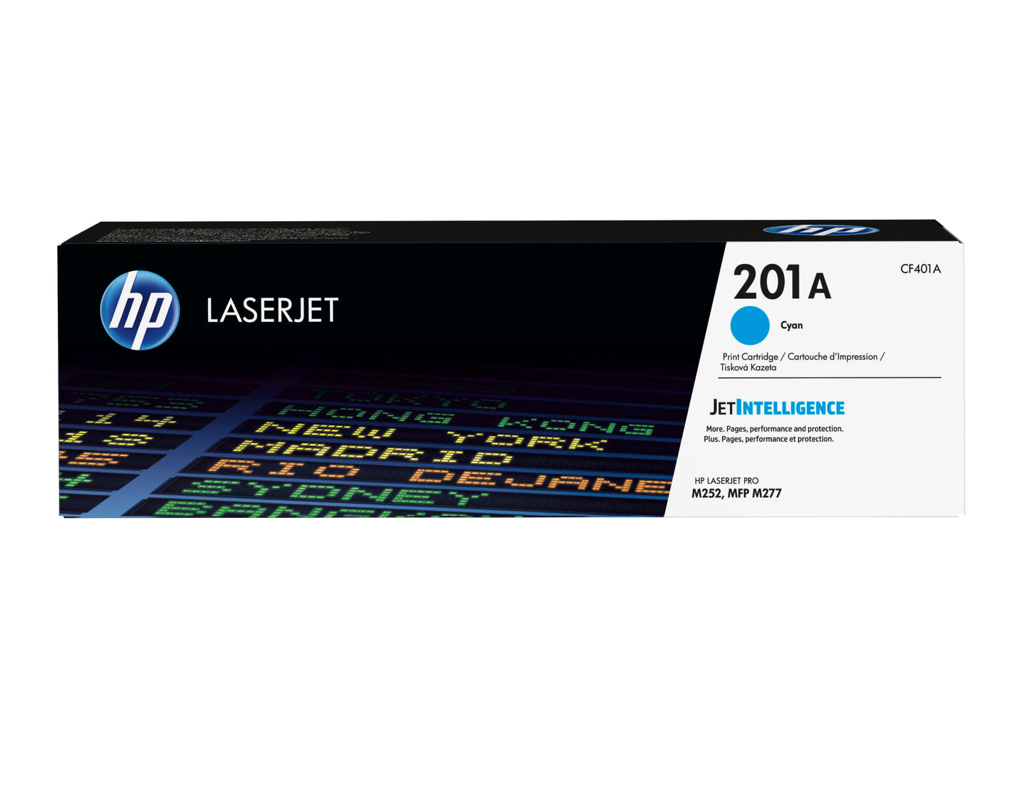 HP 201A - Cián - original - LaserJet - cartucho de tóner (CF401A) - para Color LaserJet Pro M252dn M252dw M252n MFP M277c6 MFP M277dw MFP M277n Guatemala