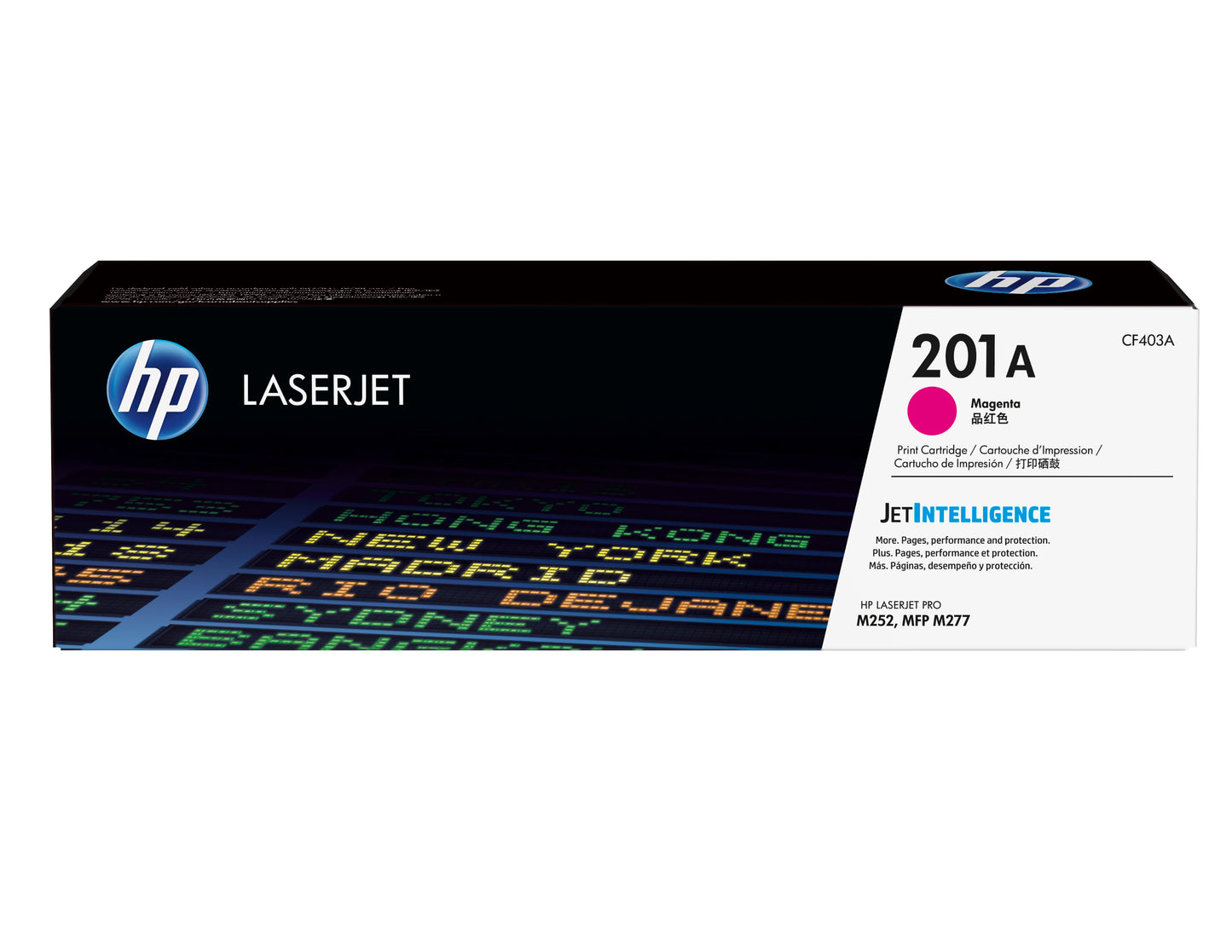 HP 201A - Magenta - original - LaserJet - cartucho de tóner (CF403A) - para Color LaserJet Pro M252dn M252dw M252n MFP M277c6 MFP M277dw MFP M277n Guatemala