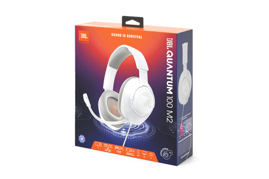 JBL Quantum - Headphones - White - JBLQTUM100M2WHTAM Guatemala