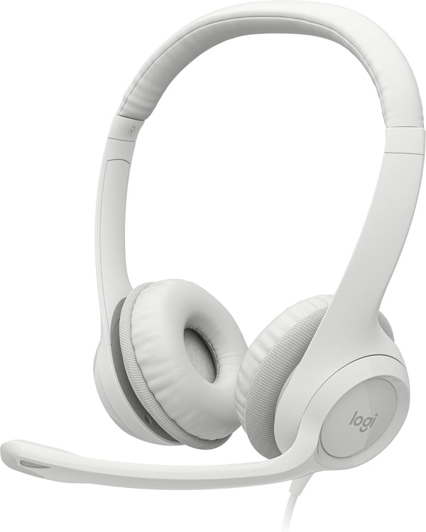 Logitech H390 Wired Headset for PC/Laptop, Off-white - Headset - on-ear - wired - USB-A - off-white Guatemala