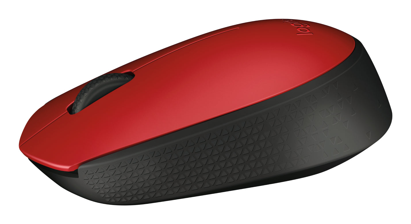 Logitech M170 - Ratón - diestro y zurdo - inalámbrico - 2.4 GHz - receptor inalámbrico USB - rojo Guatemala