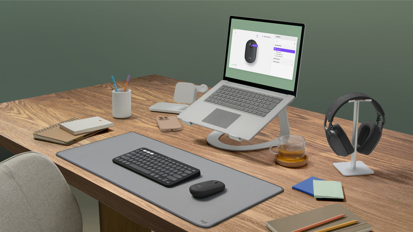Logitech Pebble Mouse 2 M350s - Ratón - óptico - 3 botones - inalámbrico - Bluetooth - grafito Guatemala