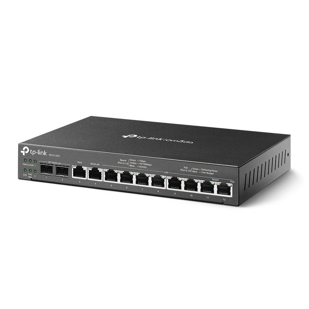 TP-LINK ER7212PC V1 - Router conmutador de 8 puertos - 1GbE - Puertos WAN: 4 - montaje en pared Guatemala