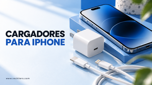 Ilustración de teléfono, cargador USB-C y cables USB-C y Lightning para la guía de cargadores de iPhone.
