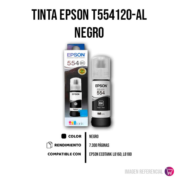 Tinta Epson 554 Negra Pigmentada T554120-AL