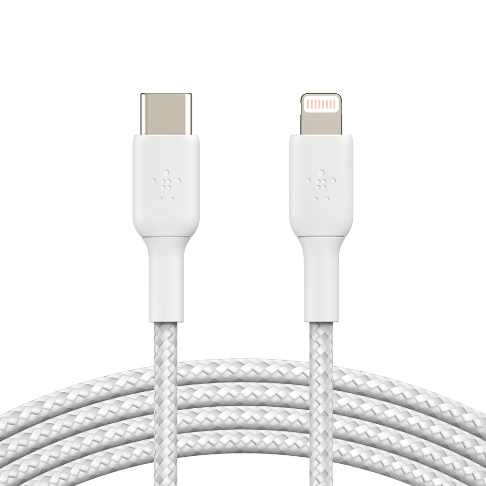 Belkin BoostCharge - Cable Lightning - 24 pin USB-C macho a Lightning macho - 1 m - blanco - suministro de potencia USB (18W) Guatemala