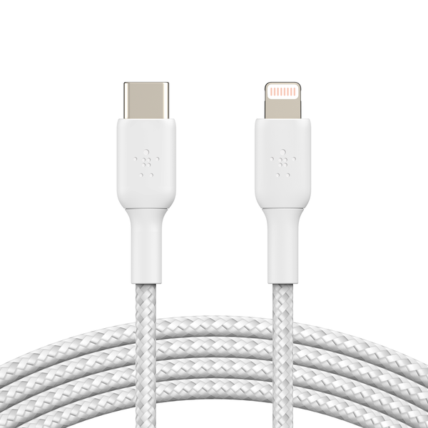 Belkin BoostCharge - Cable Lightning - 24 pin USB-C macho a Lightning macho - 1 m - blanco - suministro de potencia USB (18W) Guatemala