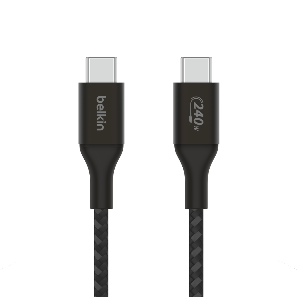 Belkin BoostCharge - Cable USB - 24 pin USB-C (M) a 24 pin USB-C (M) - USB 2.0 - 2 m - compatible con hasta 240 W de potencia - negro Guatemala