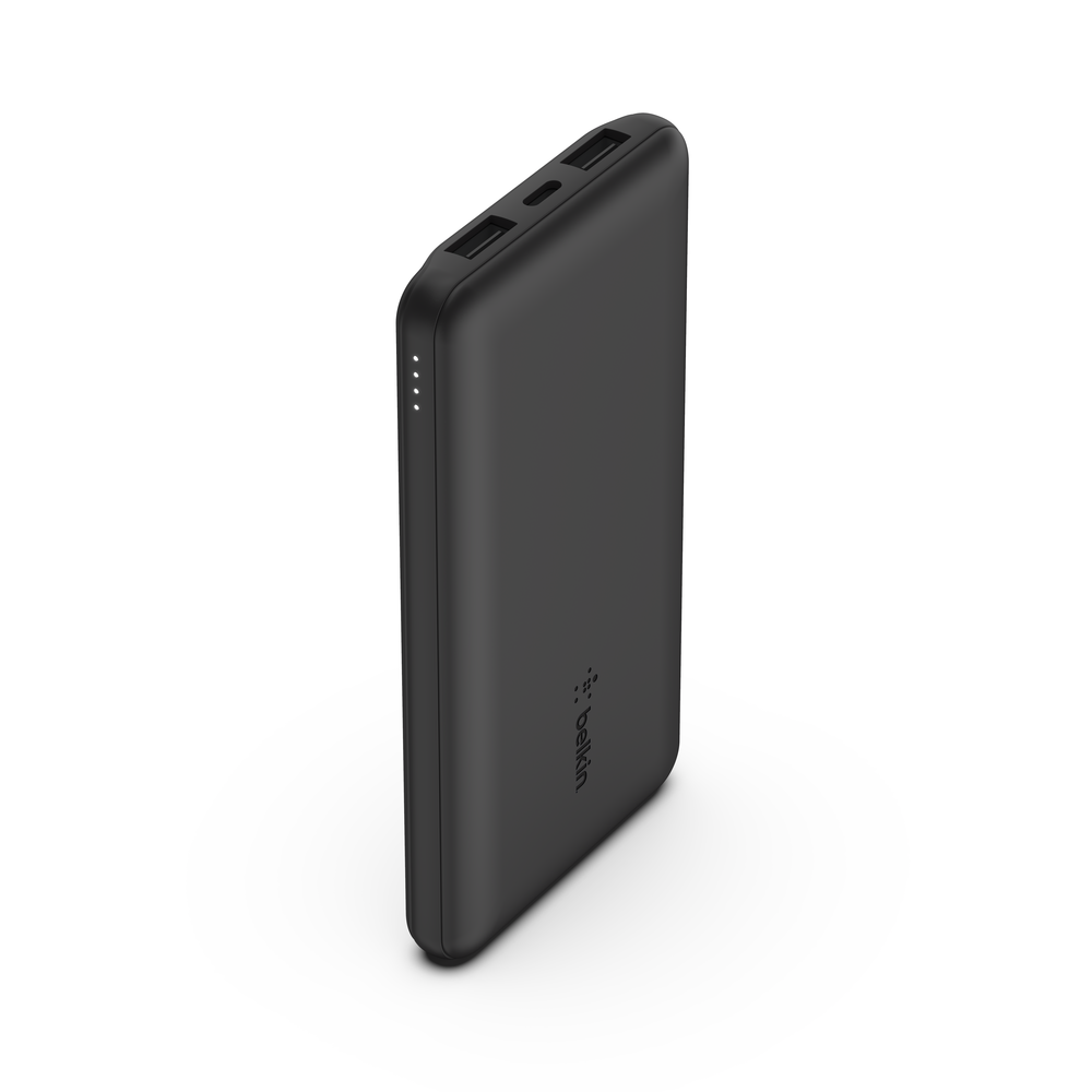 Belkin - Cargador portátil - 10000 mAh - 15 vatios - 3 conectores de salida (24 pin USB-C, 2 x USB) - negro Guatemala