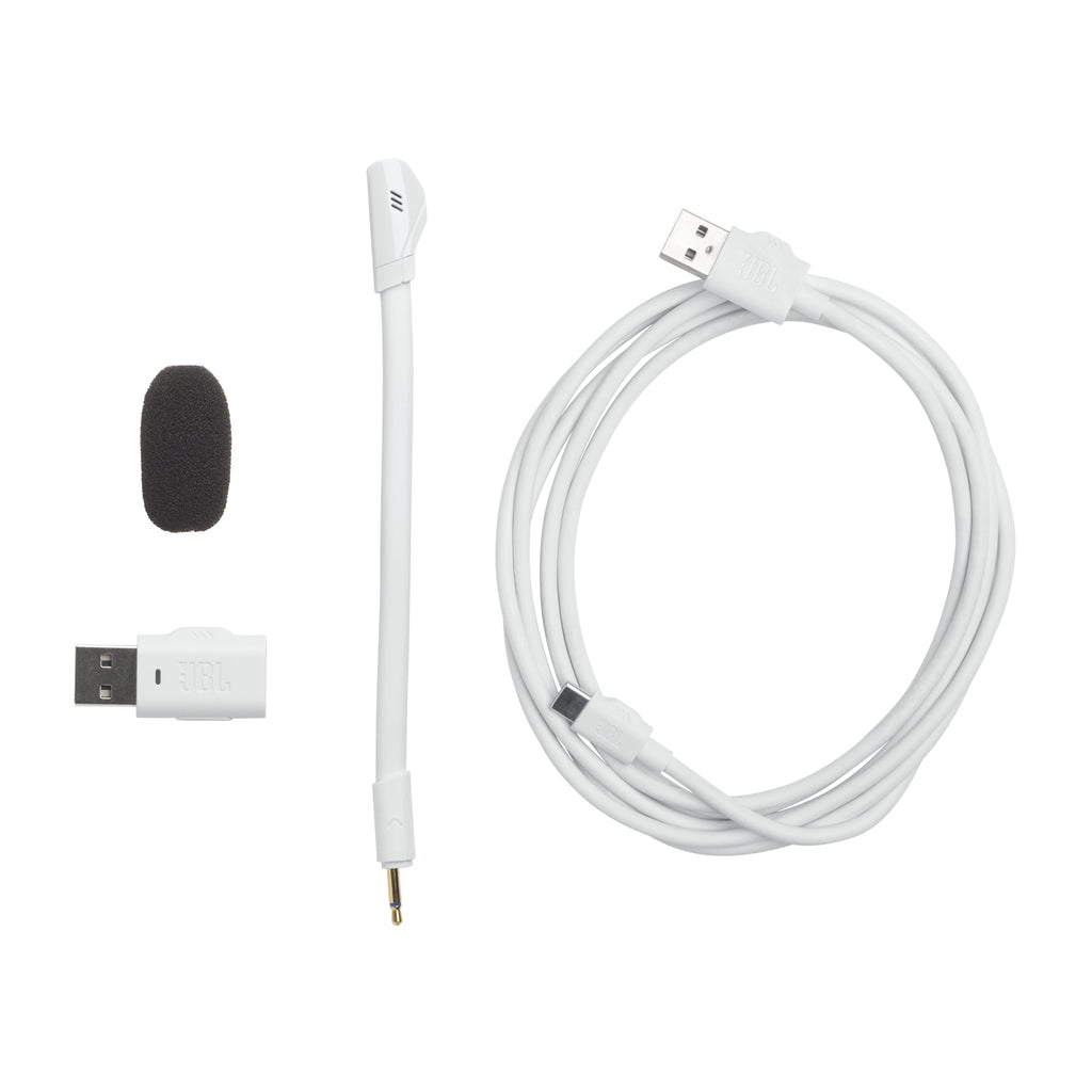 JBL Quantum 360P - Auricular - tamaño completo - Bluetooth/radiofrecuencia de 24 GHz - inalámbrico - blanco