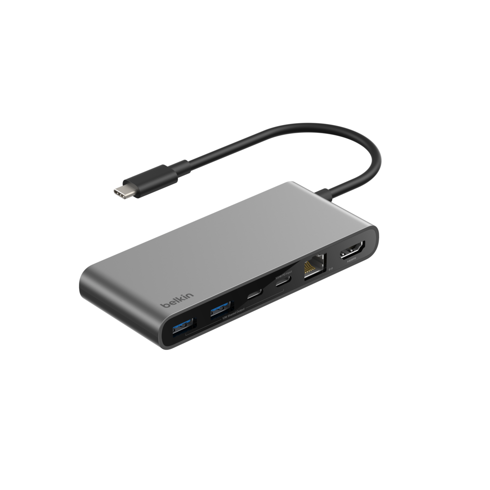 Conecta y potencia tu productividad con el hub USB-C de 8 puertos Belkin (INC024fqSGY). Expande tu laptop o tablet con Ethernet Gigabit de 2.5 Gb hasta 100 W Power Delivery conexiones USB-A y USB-C de alta velocidad (10 Gbps) salida HDMI 4K@60 Hz y lector SD/microSD. Ideal para trabajo remoto creación de contenido y estaciones de trabajo compactas con protección de seguridad multicapa. Guatemala