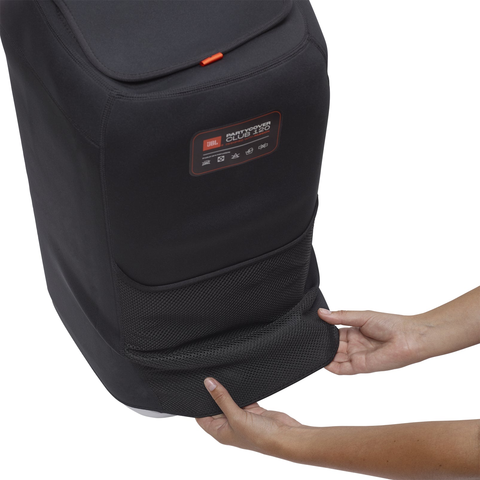 Cuando no estés usando tu JBL PartyBox Club 120 para animar el ambiente guárdalo de forma segura con la funda JBL PartyCover Club 120. Fabricada con el mismo material que un traje de buceo esta funda elegante duradera resistente al polvo y a los rayones es ligera y flexible pero lo suficientemente resistente como para proteger tu PartyBox Club 120 de daños durante el almacenamiento y el transporte. Protege tu inversión en sonido con la funda JBL PartyCover Club 120. Guatemala