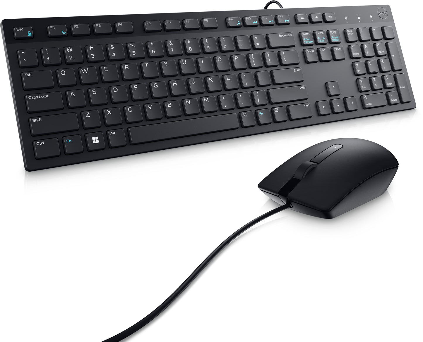 Dell - KM300C - Keyboard and mouse set - Spanish - Wired - USB - Black Guatemala