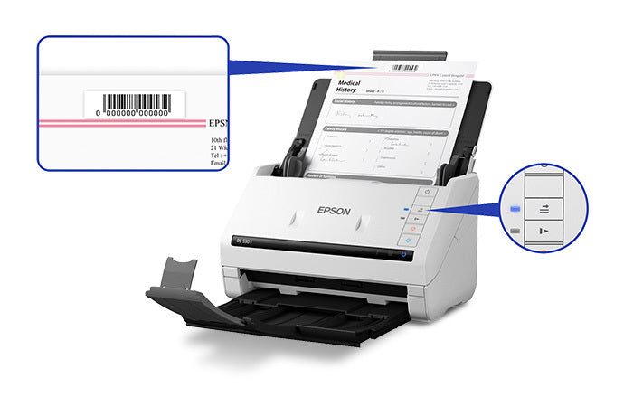 Epson DS-530 II - Escáner de documentos - hasta 35 ppm/70 ipm1 impresión a doble cara en 1 pasada - ADF 50 páginas - 600dpi - 27g/m2-413g/m2 - TWAIN / ISIS - Ciclo de trabajo diario 4000 páginas - USB 3.0 - Windows / macOS - 1 año de garantía Guatemala