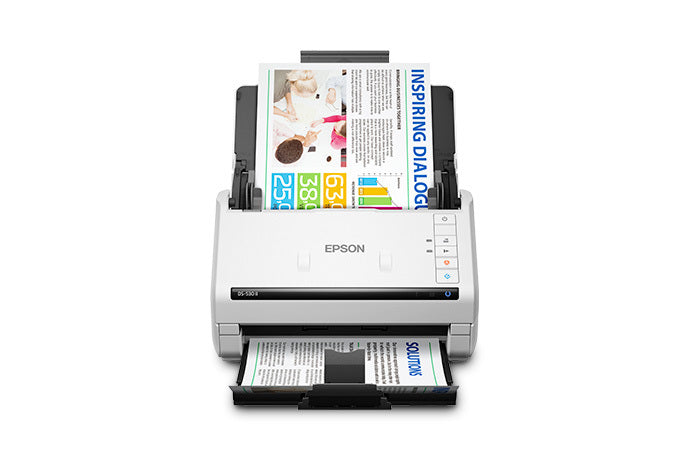 Epson DS-530 II - Escáner de documentos - hasta 35 ppm/70 ipm1 impresión a doble cara en 1 pasada - ADF 50 páginas - 600dpi - 27g/m2-413g/m2 - TWAIN / ISIS - Ciclo de trabajo diario 4000 páginas - USB 3.0 - Windows / macOS - 1 año de garantía Guatemala