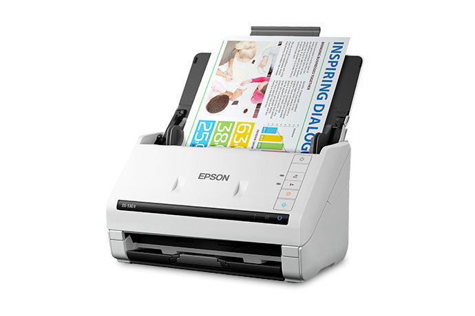Epson DS-530 II - Escáner de documentos - hasta 35 ppm/70 ipm1 impresión a doble cara en 1 pasada - ADF 50 páginas - 600dpi - 27g/m2-413g/m2 - TWAIN / ISIS - Ciclo de trabajo diario 4000 páginas - USB 3.0 - Windows / macOS - 1 año de garantía Guatemala