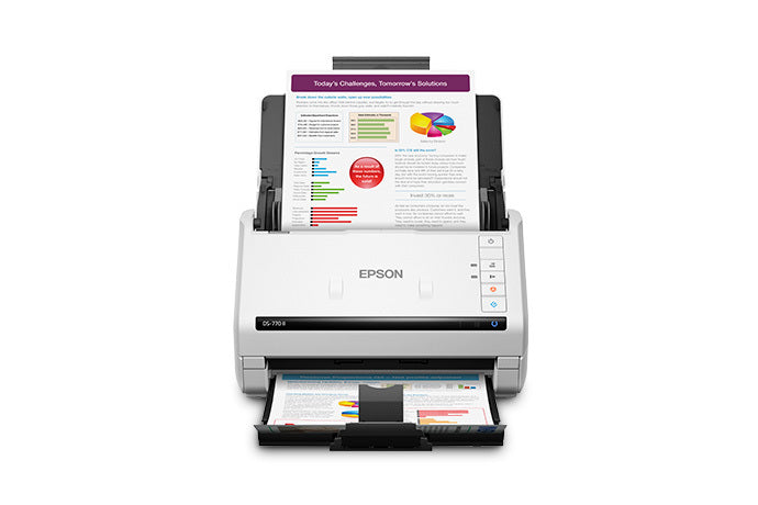 Epson DS-770 II - Escáner de documentos - Sensor de imagen de contacto (CIS) - a dos caras - 216 x 6096 mm - 600 ppp x 600 ppp - hasta 45 ppm (mono) / hasta 45 ppm (color) - Alimentador automático de documentos (ADF) (100 hojas) Guatemala