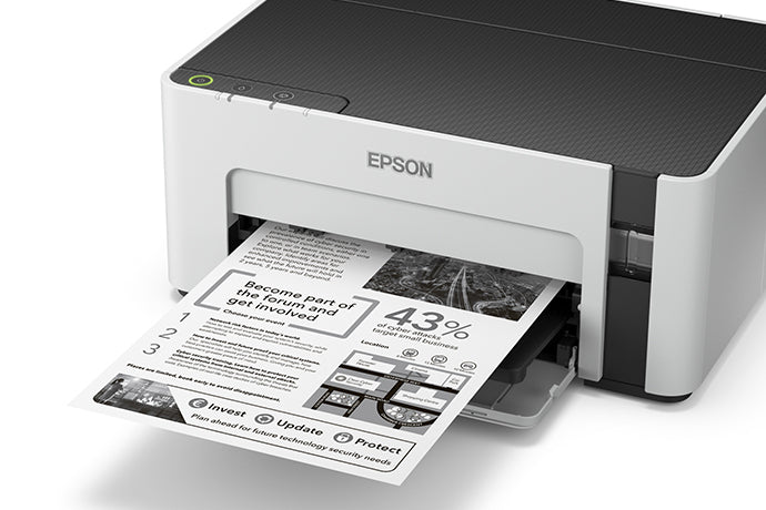 Epson - EcoTank M1120 - Impresora Monocromatica - Imp 32ppm Duplex hasta A4 oficio - Bandeja 150 hojas - USB WiFi WiFi Direct - Ciclo maximo 20000pag - 2 años con registro Guatemala