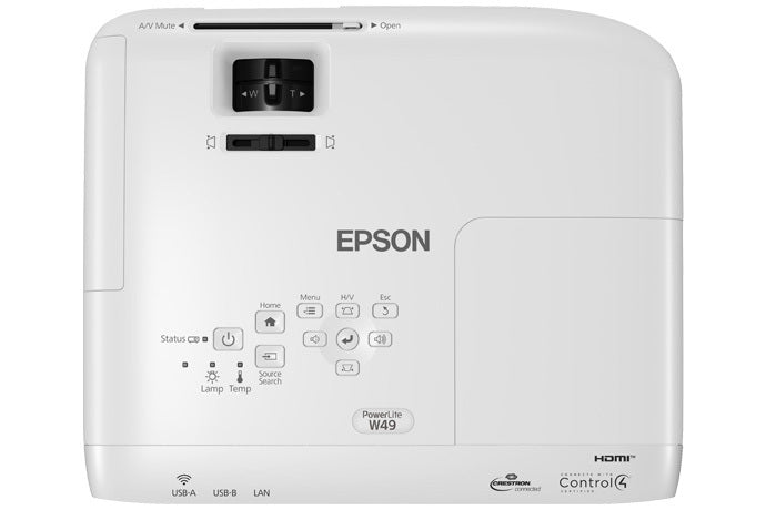 Epson Proyector 3LCD W49 3800L WXGA RJ45 HDMI VGA USB Boc 2y Guatemala