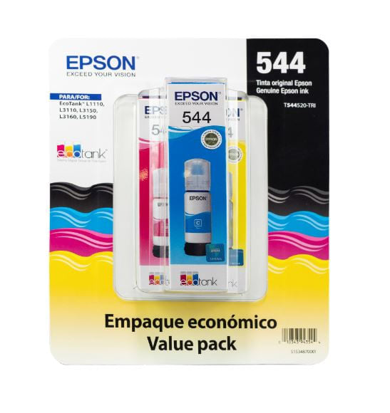 Epson - T544520-3 - Ink tank - Color - Pack L1110 L3110 L31 Guatemala