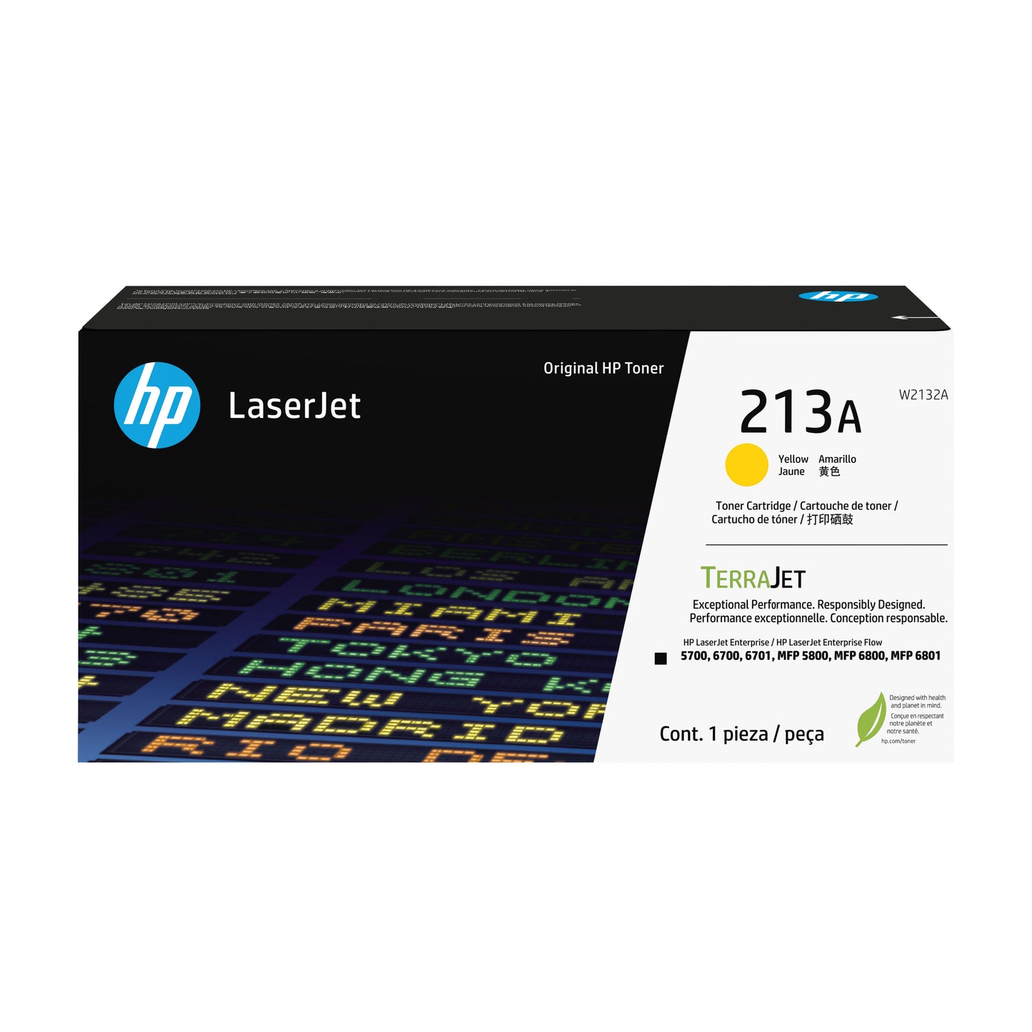 HP 213A - Amarillo - original - LaserJet - cartucho de tóner (W2132A) - para Color LaserJet Enterprise 5700dn 6700dn MFP 5800dn MFP 6800dn Guatemala
