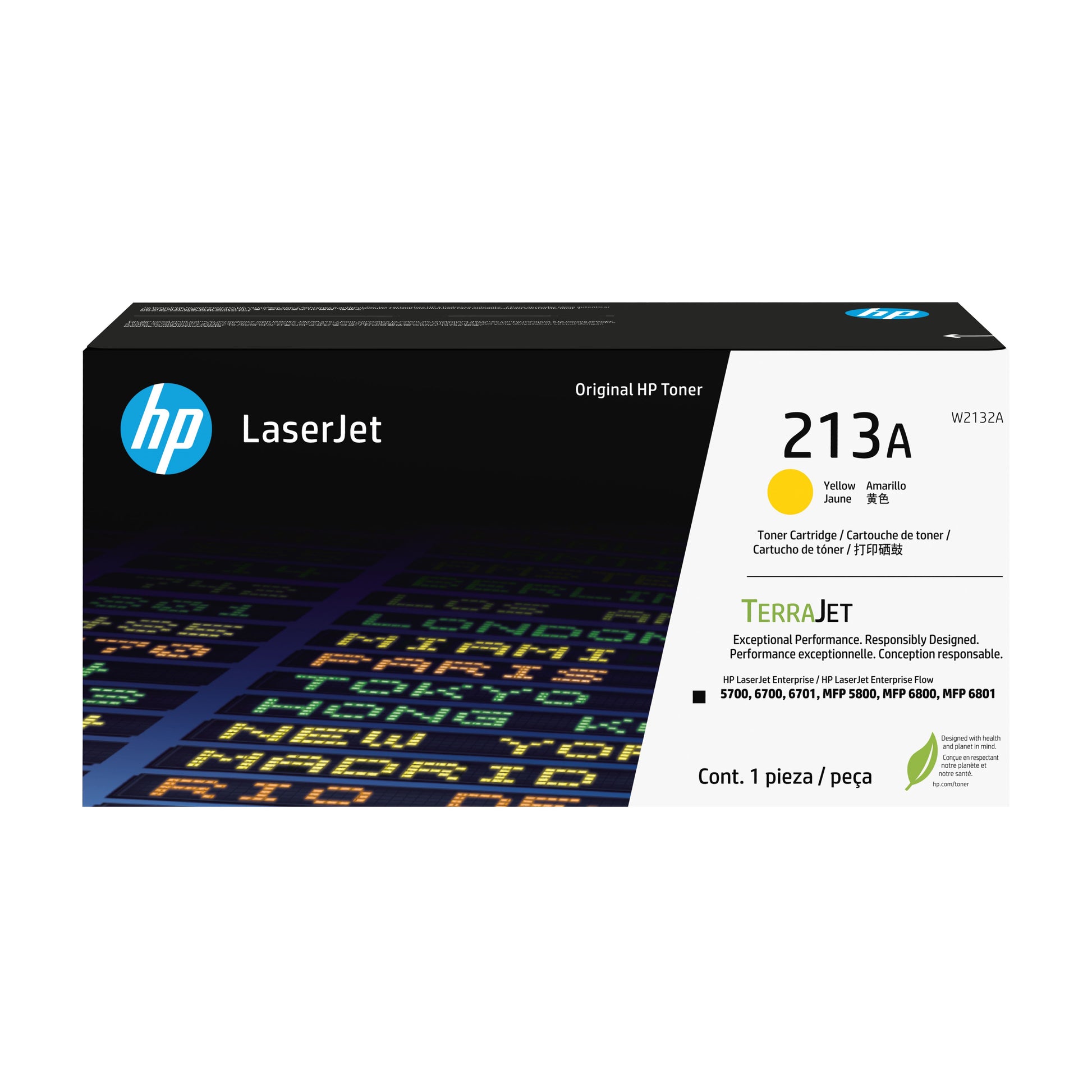 HP 213A - Amarillo - original - LaserJet - cartucho de tóner (W2132A) - para Color LaserJet Enterprise 5700dn 6700dn MFP 5800dn MFP 6800dn Guatemala