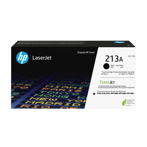 HP 213A - Negro - original - LaserJet - cartucho de tóner (W2130A) - para Color LaserJet Enterprise 67XX MFP 5800 LaserJet Enterprise Flow MFP 5800 MFP 6800 Guatemala