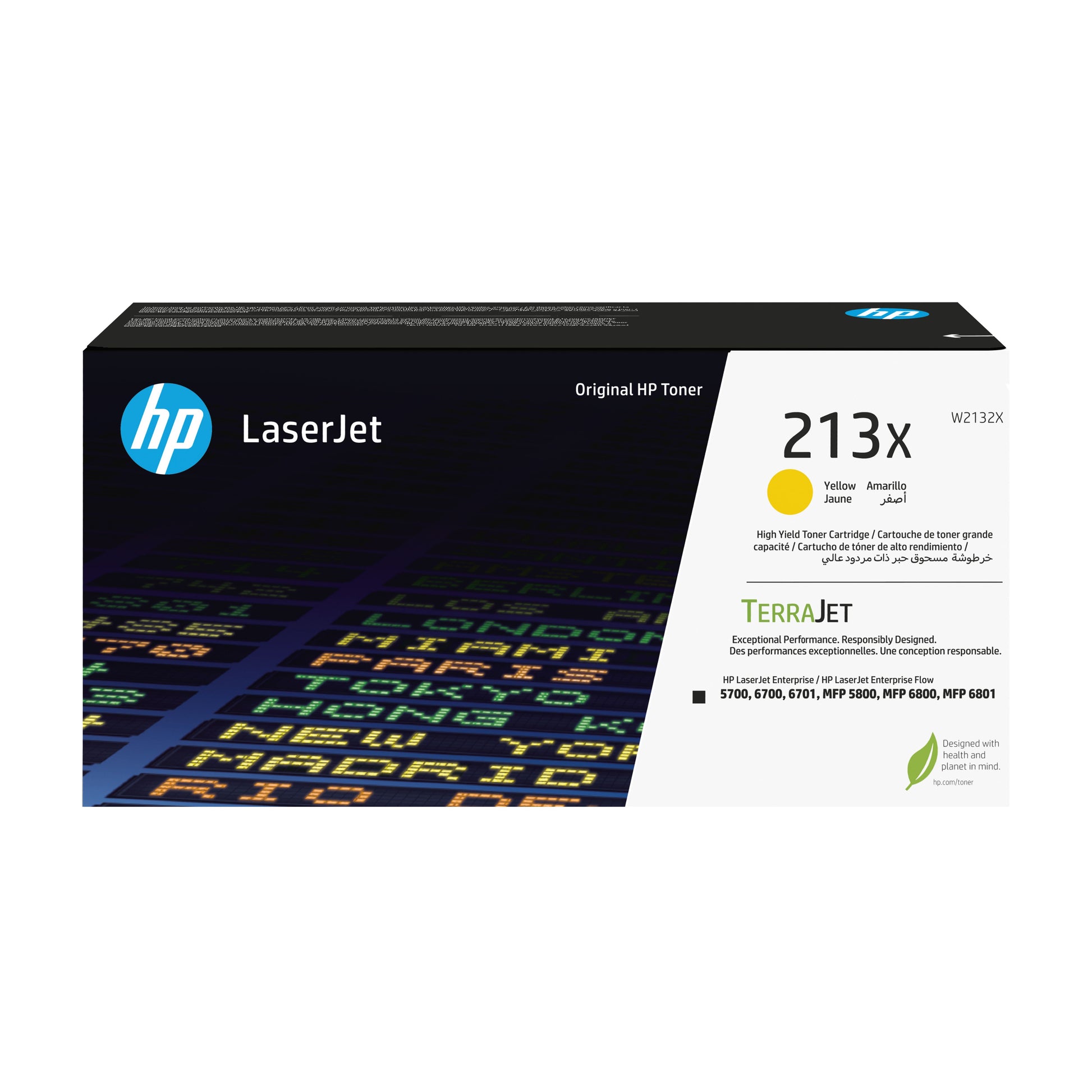 HP 213X - Alto rendimiento - amarillo - original - LaserJet - cartucho de tóner (W2132X) - para Color LaserJet Enterprise 5700dn 6700dn MFP 6800dn Guatemala