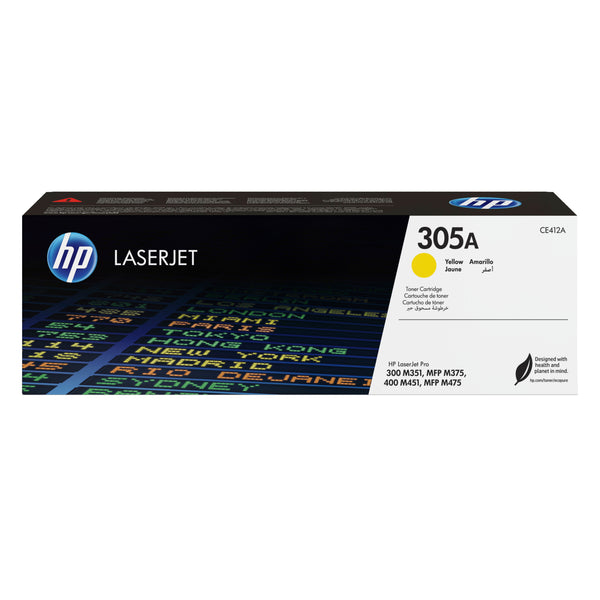 HP 305A - Amarillo - original - LaserJet - cartucho de tóner (CE412A) - para LaserJet Pro 300 M351 400 M451 MFP M375 MFP M475 Guatemala