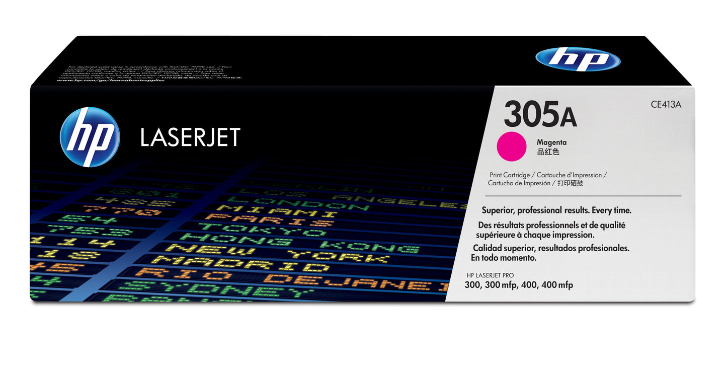HP 305A - Magenta - original - LaserJet - cartucho de tóner (CE413A) - para LaserJet Pro 300 M351 400 M451 MFP M375 MFP M475 Guatemala