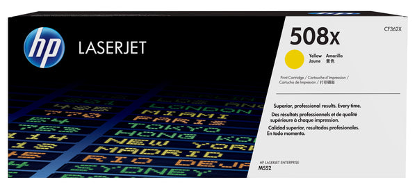 HP 508X - Alto rendimiento - amarillo - original - LaserJet - cartucho de tóner (CF362X) - para Color LaserJet Enterprise MFP M577 LaserJet Enterprise Flow MFP M577 Guatemala