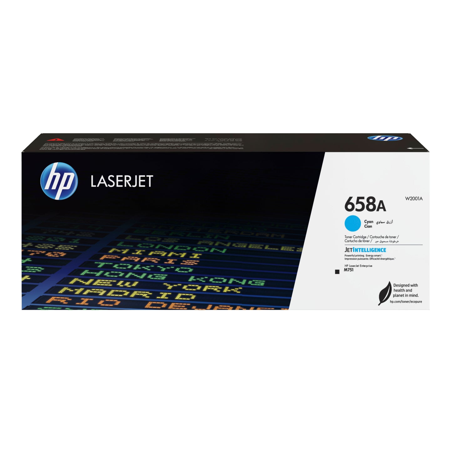 HP 658A - Cián - original - LaserJet - cartucho de tóner (W2001A) - para Color LaserJet Enterprise M751dn M751n Guatemala
