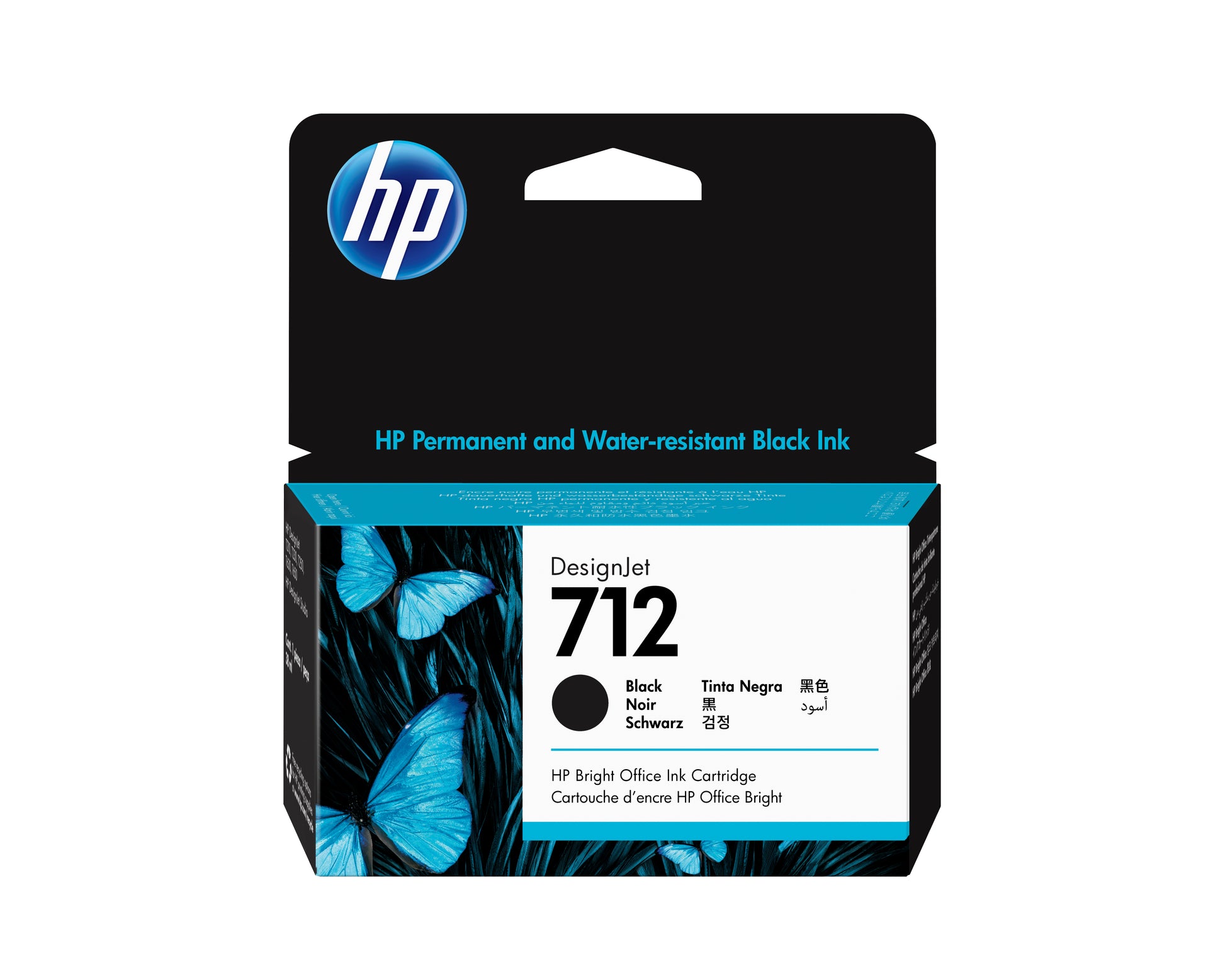 HP 712 - 38 ml - negro - original - DesignJet - cartucho de tinta - para DesignJet Studio T210 T230 T250 T630 T650 Guatemala