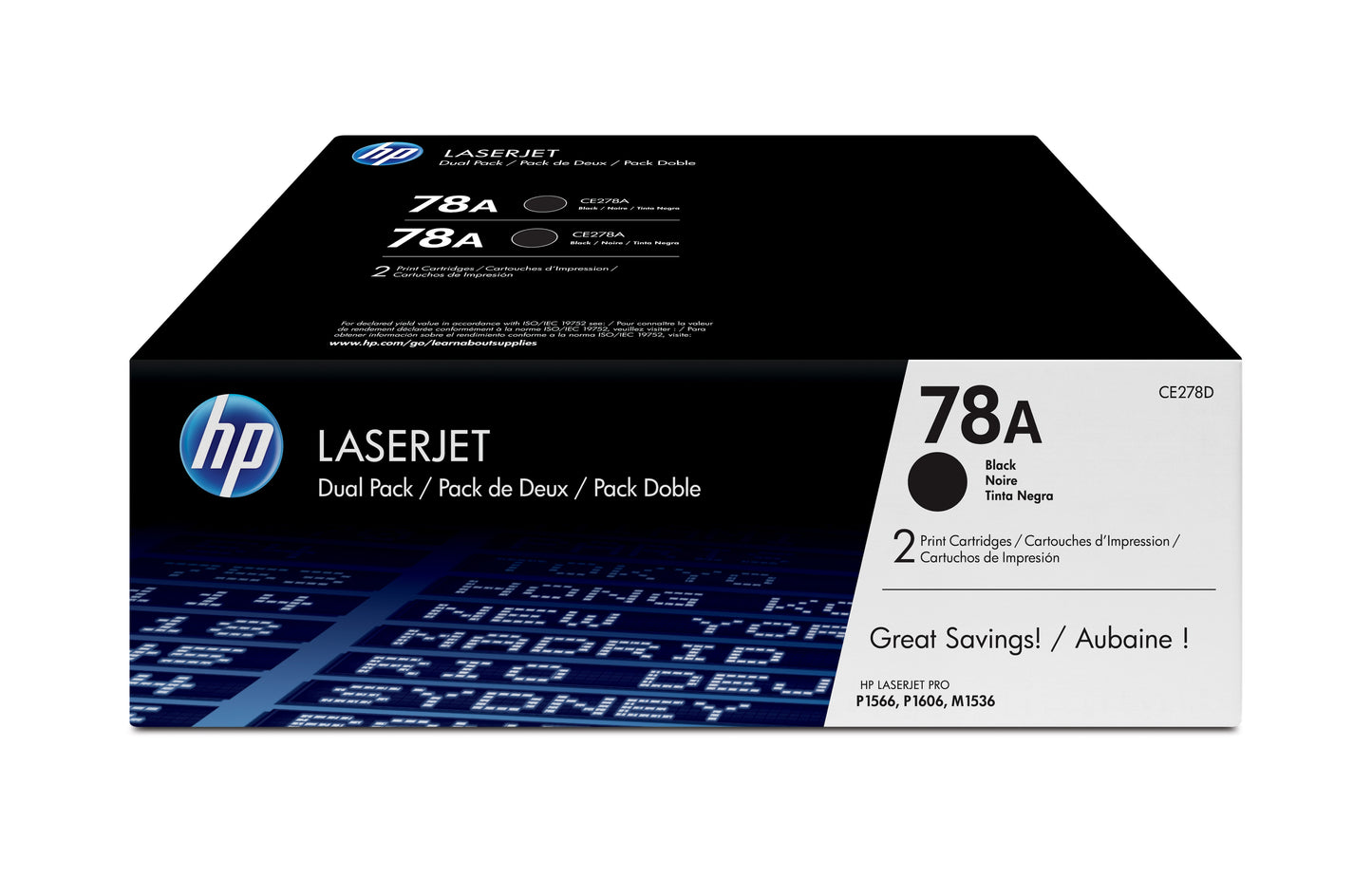 HP 78A - Paquete de 2 - negro - original - LaserJet - cartucho de tóner (CE278AD) - para LaserJet Pro M1536dnf, P1566, P1606DN Guatemala