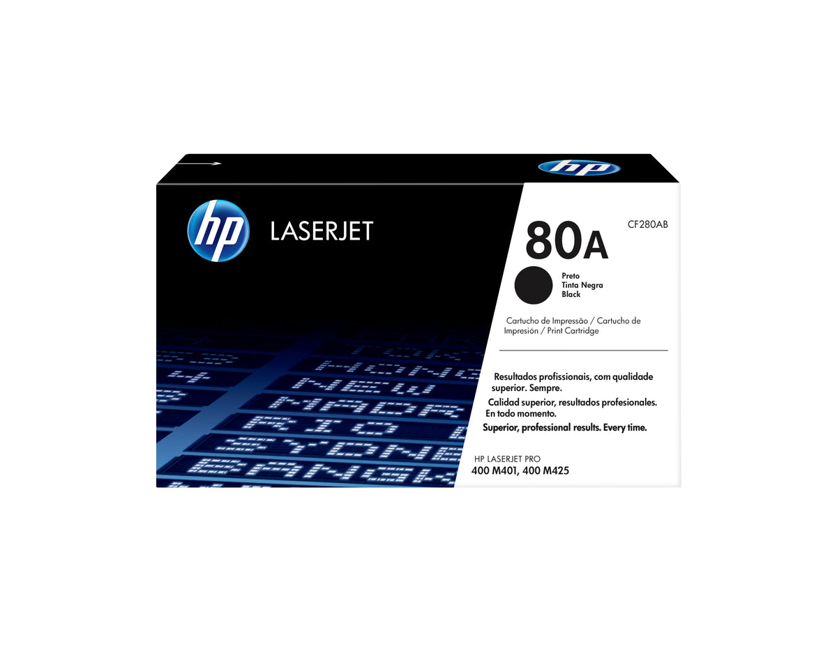 HP 80A - Negro - original - LaserJet - cartucho de tóner (CF280A) - para LaserJet Pro 400 M401, MFP M425 Guatemala