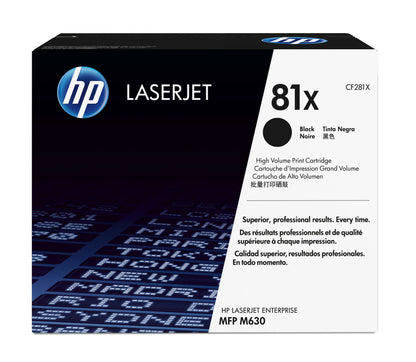 HP 81X - Alto rendimiento - negro - original - LaserJet - cartucho de tóner (CF281X) - para LaserJet M605; LaserJet Enterprise M605, M632, MFP M630; LaserJet Enterprise Flow MFP M630 Guatemala