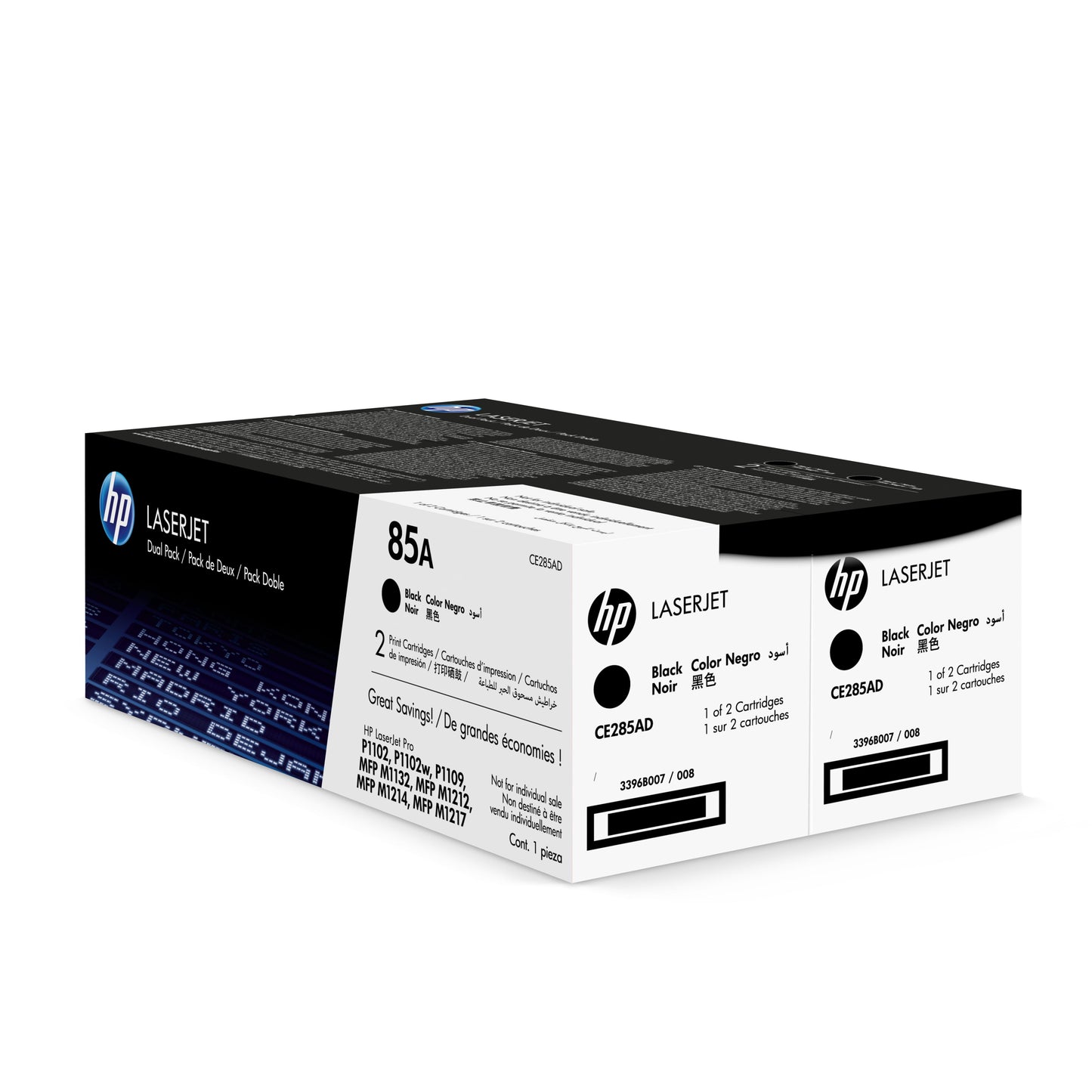 HP 85A - Paquete de 2 - negro - original - LaserJet - cartucho de tóner (CE285AD) - para LaserJet Pro M1132 MFP M1212nf MFP M1217nfw MFP P1102 P1102s P1102W P1109 P1109W Guatemala