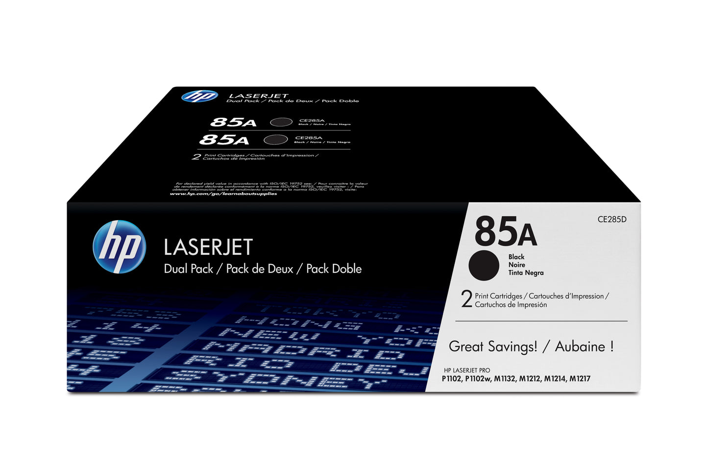 HP 85A - Paquete de 2 - negro - original - LaserJet - cartucho de tóner (CE285AD) - para LaserJet Pro M1132 MFP M1212nf MFP M1217nfw MFP P1102 P1102s P1102W P1109 P1109W Guatemala