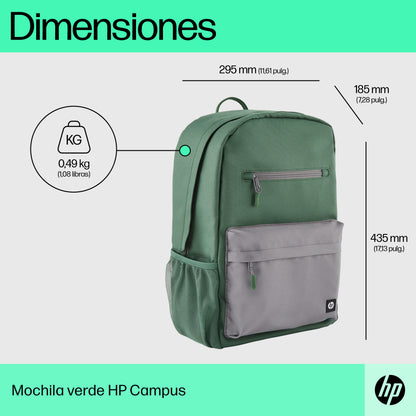 HP - Campus - mochila para transporte de portátil - 15.6\" - gris verde Guatemala