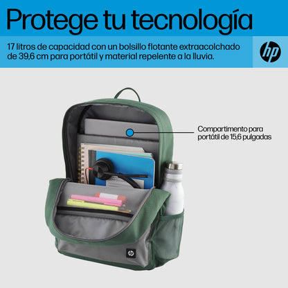 HP - Campus - mochila para transporte de portátil - 15.6\" - gris verde Guatemala