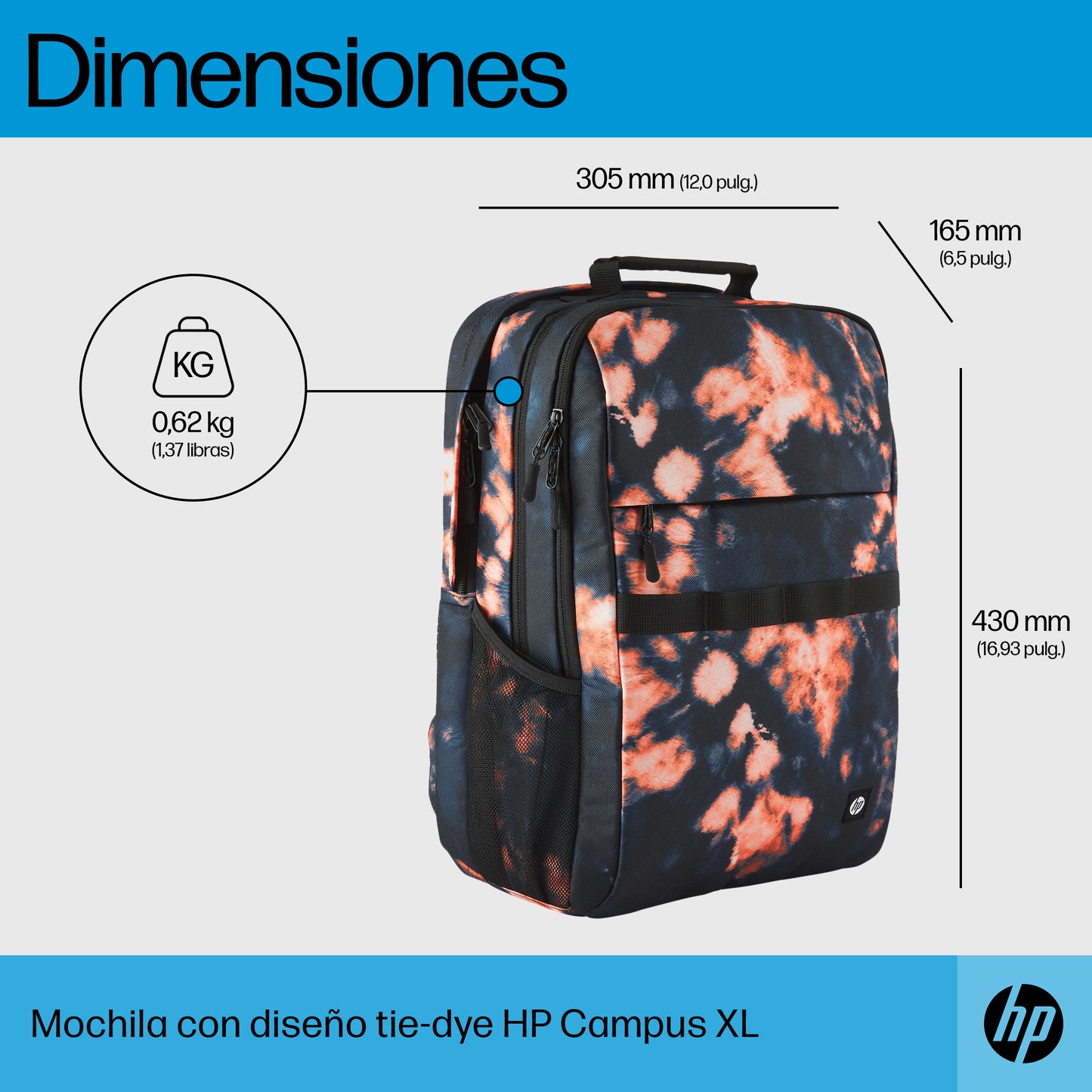HP - Carrying backpack - Campus TDY XL BPk Guatemala