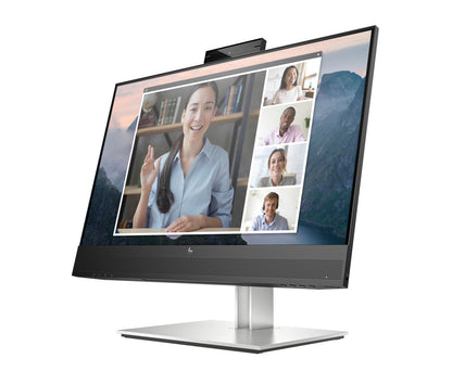 HP E24mv G4 Conferencing Monitor - E-Series - monitor LED - 23.8\" - 1920 x 1080 Full HD (1080p) @ 60 Hz - IPS - 250 cd/m² - 1000:1 - 5 ms - HDMI VGA DisplayPort - altavoces - plata cabezal negro Guatemala
