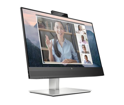 HP E24mv G4 Conferencing Monitor - E-Series - monitor LED - 23.8\" - 1920 x 1080 Full HD (1080p) @ 60 Hz - IPS - 250 cd/m² - 1000:1 - 5 ms - HDMI VGA DisplayPort - altavoces - plata cabezal negro Guatemala