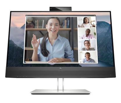 HP E24mv G4 Conferencing Monitor - E-Series - monitor LED - 23.8\" - 1920 x 1080 Full HD (1080p) @ 60 Hz - IPS - 250 cd/m² - 1000:1 - 5 ms - HDMI VGA DisplayPort - altavoces - plata cabezal negro Guatemala