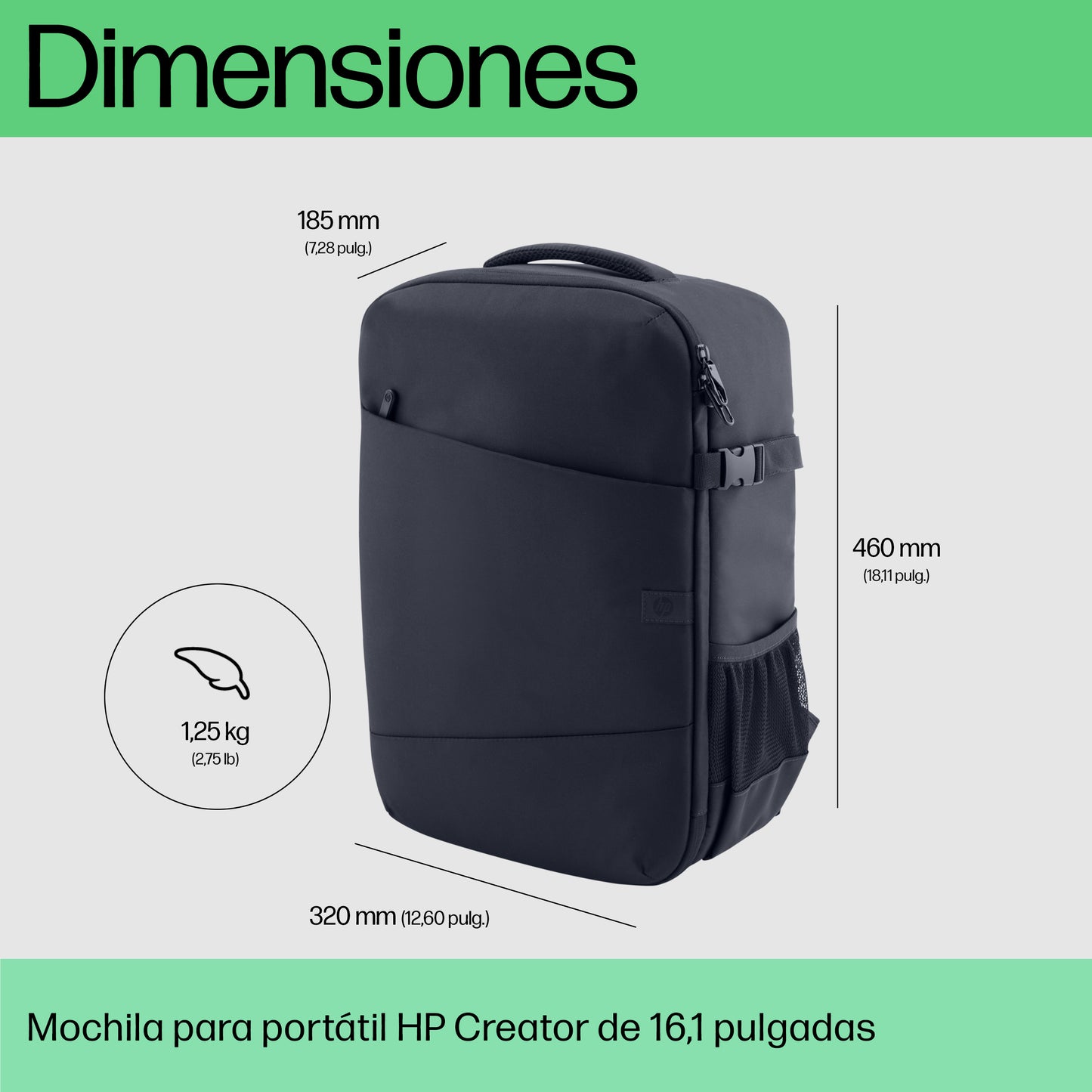 HP - Edición Creator - mochila para transporte de portátil - 16.1\" - azul marino oscuro - para OMEN Transcend by HP Laptop 16 Victus by HP Laptop 15 Laptop 15 Pavilion x360 Laptop Guatemala