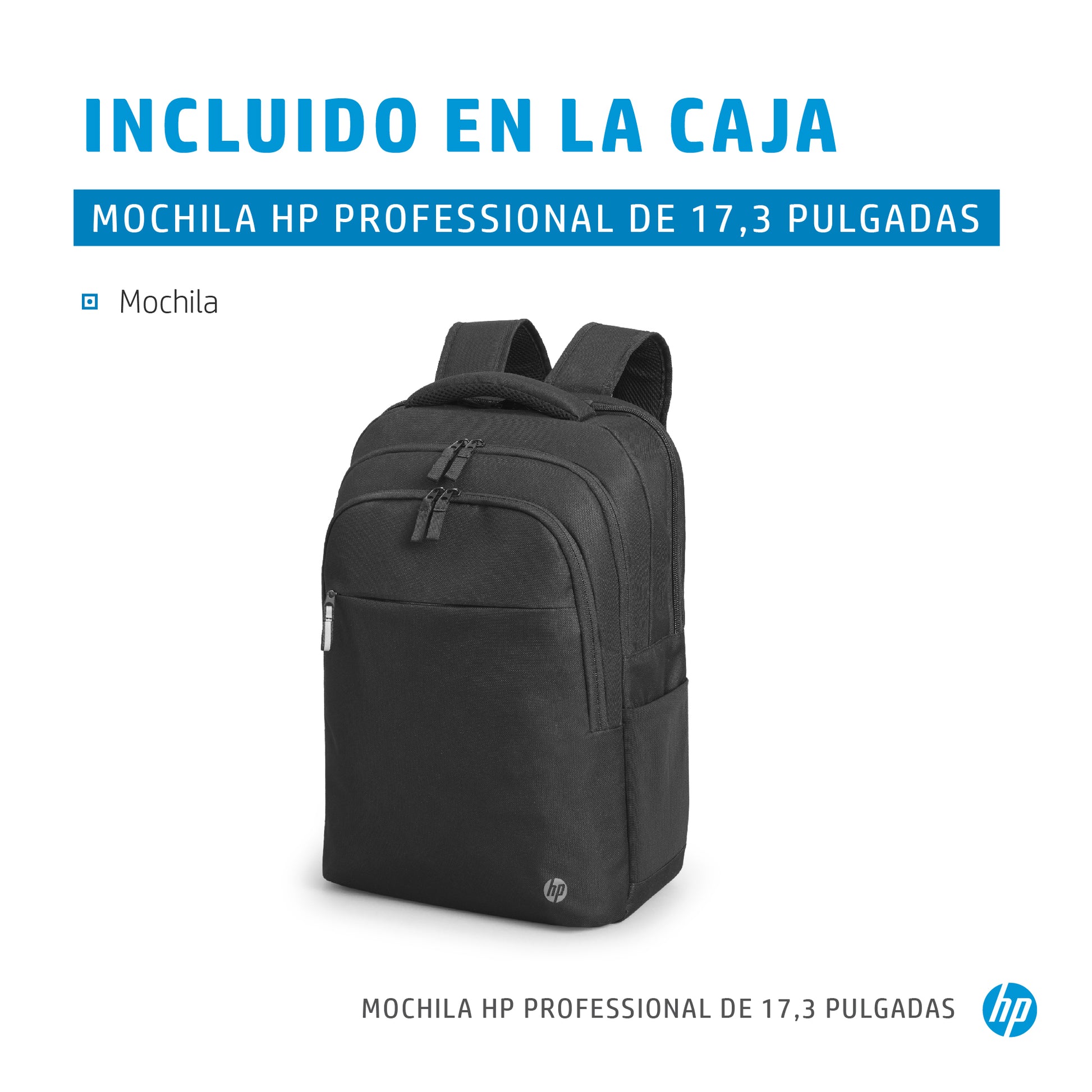 HP Professional - Mochila para transporte de portátil - 17.3\" - forro interior azul atlántico - para OMEN Transcend by HP Laptop 16 Victus by HP Laptop 15 Laptop 15 Pavilion x360 Laptop Guatemala